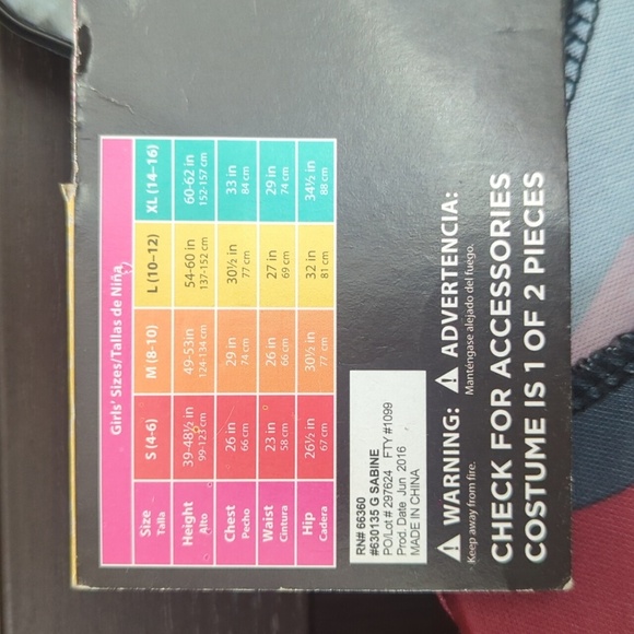 Disney Star Wars Sabine Wren Costume for Girls - Size 10-12 NWT - Picture 4 of 5